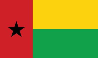 plat illustration de Guinée Bissau nationale drapeau. Guinée Bissau drapeau conception. vecteur