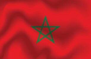 plat illustration de Maroc nationale drapeau. Maroc drapeau conception. Maroc vague drapeau. vecteur