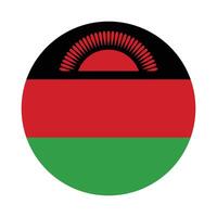 Malawi nationale drapeau vecteur icône conception. Malawi cercle drapeau. rond de Malawi drapeau.