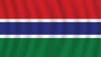 plat illustration de Gambie nationale drapeau. Gambie drapeau conception. Gambie vague drapeau. vecteur