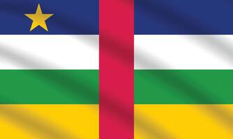 plat illustration de le central africain république nationale drapeau. central africain république drapeau conception. central africain république vague drapeau. vecteur