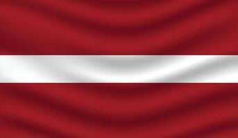 plat illustration de Lettonie nationale drapeau. Lettonie drapeau conception. Lettonie vague drapeau. vecteur