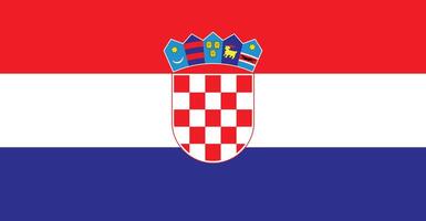 plat illustration de Croatie nationale drapeau. Croatie drapeau conception. vecteur