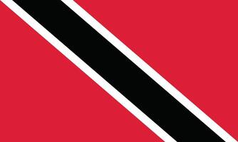 plat illustration de Trinidad et Tobago drapeau. Trinidad et Tobago nationale drapeau conception. vecteur