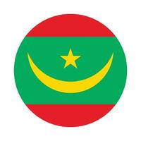 Mauritanie nationale drapeau vecteur icône conception. Mauritanie cercle drapeau. rond de Mauritanie drapeau.