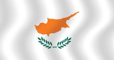 plat illustration de Chypre nationale drapeau. Chypre drapeau conception. Chypre vague drapeau. vecteur