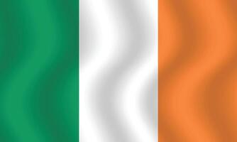 plat illustration de Irlande nationale drapeau. Irlande drapeau conception. Irlande vague drapeau. vecteur