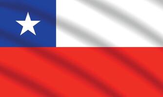plat illustration de Chili drapeau. Chili nationale drapeau conception. Chili vague drapeau. vecteur