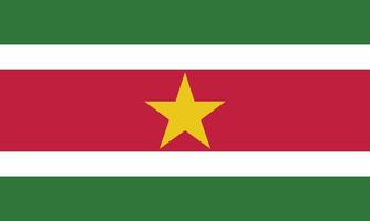 plat illustration de le suriname drapeau. suriname nationale drapeau conception. vecteur