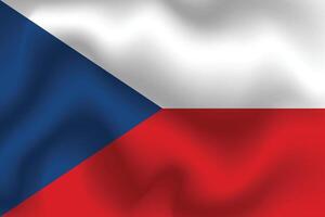 plat illustration de le tchèque république nationale drapeau. tchèque république drapeau conception. tchèque république vague drapeau. vecteur