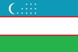 plat illustration de Ouzbékistan drapeau. Ouzbékistan nationale drapeau conception. vecteur