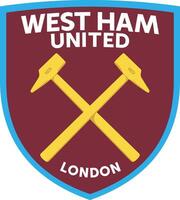 le logo de le Ouest jambon uni Football club de le Anglais premier ligue vecteur