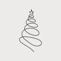 tourbillon Noël arbre, abstrait Noël arbre, vecteur illustration