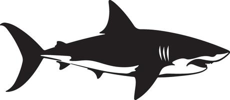 requin silhouette vecteur illustration blanc Contexte