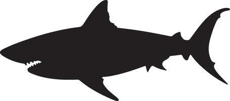 requin silhouette vecteur illustration blanc Contexte