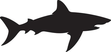 requin silhouette vecteur illustration blanc Contexte