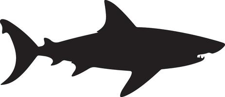 requin silhouette vecteur illustration blanc Contexte