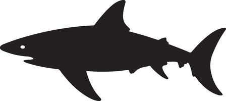 requin silhouette vecteur illustration blanc Contexte