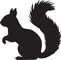 écureuil silhouette vecteur illustration blanc Contexte