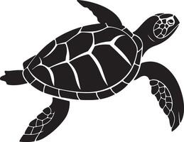 tortue silhouette vecteur illustration blanc Contexte