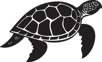 tortue silhouette vecteur illustration blanc Contexte