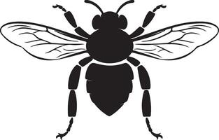 abeille silhouette vecteur illustration blanc Contexte