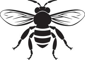 abeille silhouette vecteur illustration blanc Contexte