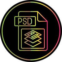 psd fichier format ligne pente dû Couleur icône vecteur