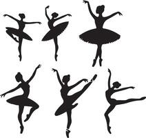 ballerine Danse vecteur icône dans plat style noir Couleur silhouette blanc Contexte 48