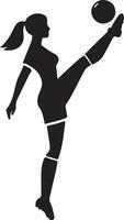 football joueur pose vecteur icône dans plat style noir Couleur silhouette, blanc Contexte 4