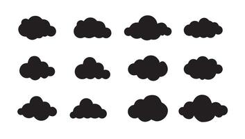ensemble de vecteur des nuages. dessin animé nuage collection.