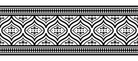 ethnique frontière ornement vecteur illustration. géométrique ethnique Oriental sans couture modèle. originaire de américain mexicain africain Indien tribal style. conception frontière, textile, tissu, vêtements, tapis, batik.