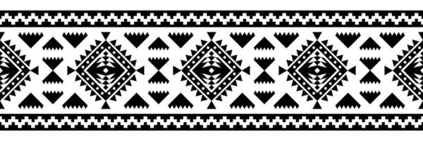 ethnique frontière ornement. géométrique ethnique Oriental sans couture modèle. Bande vecteur illustration. originaire de américain mexicain africain Indien tribal style. conception frontière, textile, tissu, vêtements, tapis.