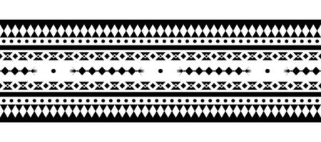 ethnique frontière ornement vecteur illustration. géométrique ethnique Oriental sans couture modèle. originaire de américain mexicain africain Indien tribal style. conception frontière, textile, tissu, vêtements, tapis, batik.