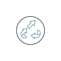 recyclage concept ligne icône. Facile élément illustration. recyclage concept contour symbole conception. vecteur