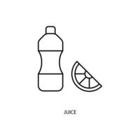 icône de ligne de concept de jus. illustration d'élément simple. conception de symbole de plan de concept de jus. vecteur