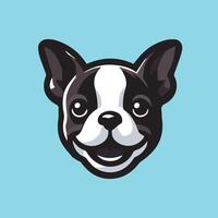 ai généré Boston terrier visage art vecteur illustration