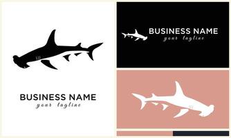 silhouette requin vecteur logo modèle