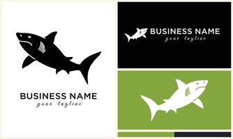 silhouette requin vecteur logo modèle