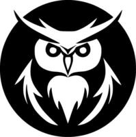 hibou, noir et blanc vecteur illustration