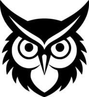 hibou, noir et blanc vecteur illustration