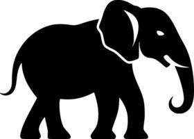 l'éléphant - minimaliste et plat logo - vecteur illustration