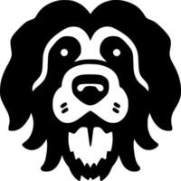 caniche - minimaliste et plat logo - vecteur illustration