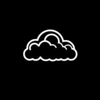 nuage - minimaliste et plat logo - vecteur illustration