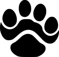 chien patte - noir et blanc isolé icône - vecteur illustration