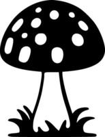 champignon - minimaliste et plat logo - vecteur illustration