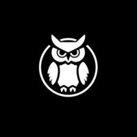 hibou - minimaliste et plat logo - vecteur illustration