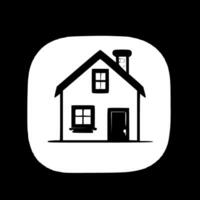 maison, noir et blanc vecteur illustration