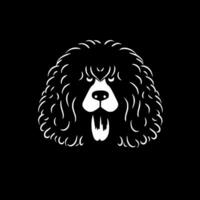 caniche chien - minimaliste et plat logo - vecteur illustration