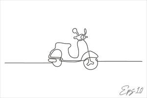 continu ligne vecteur illustration conception de moto